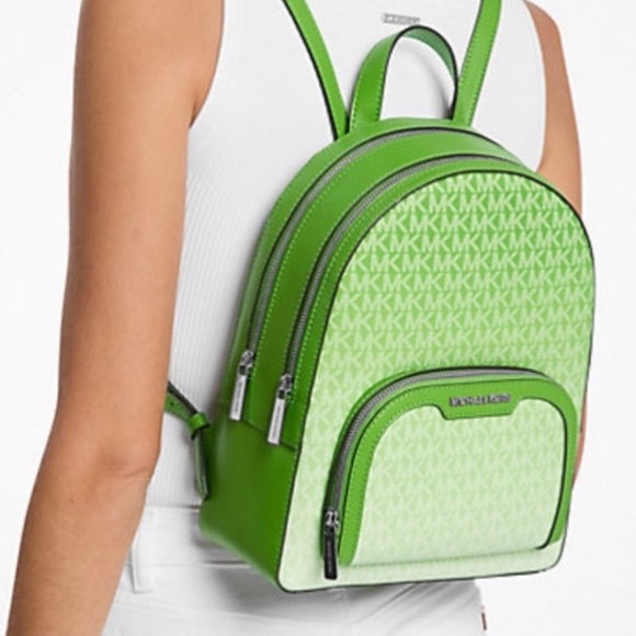 Michael Kors JayceeMedium Ombré Signature Logo Backpack Jungle - Picture 4 of 7